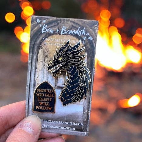 Tairn and Quote Enamel Pin Set