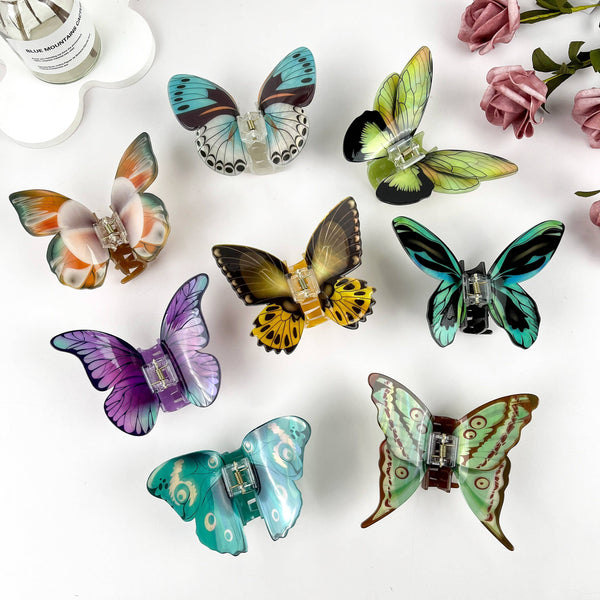 Simulation Printed Butterfly Hair Clip,Insect Animal Hair cl