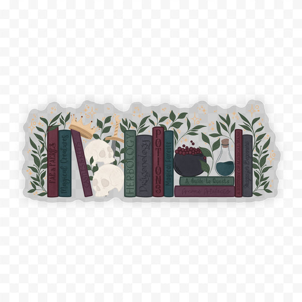 Dark Fantasy Bookshelf Waterproof Sticker