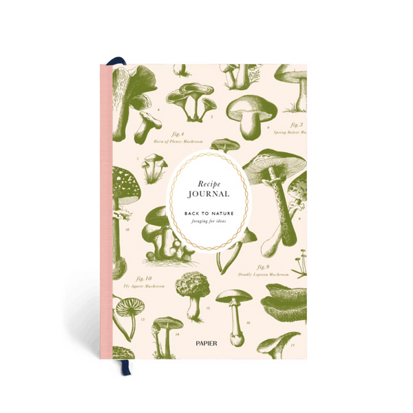 Mushroom A5 Hardcover Guided Recipe Journal