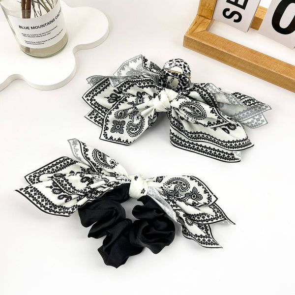 Vintage double-sided floral hair claw clip