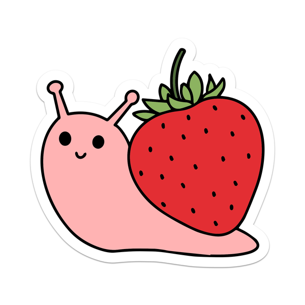 Strawberry Snail Vinyl Sticker