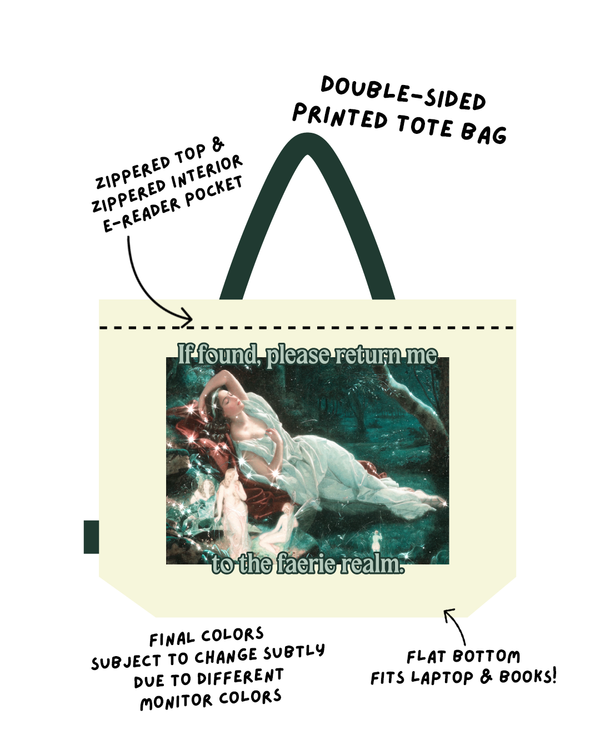 Return to the Faerie Realm Fine Art Bookish Tote Bag | Totes
