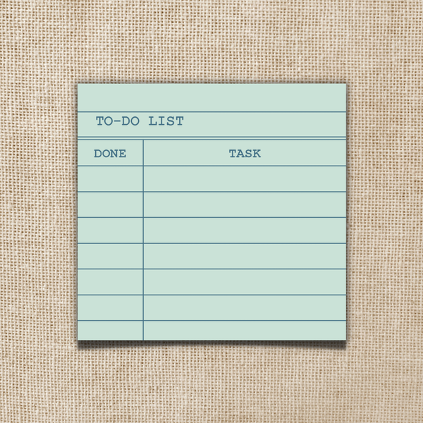 Library Card To-Do List Sticky Notes