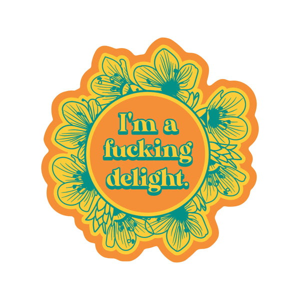 Fucking Delight Swear Funny High Quality Vinyl Sticker
