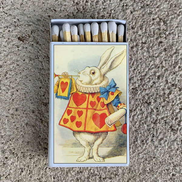 Alice in Wonderland the White Rabbit Matchbox • Candle Acc