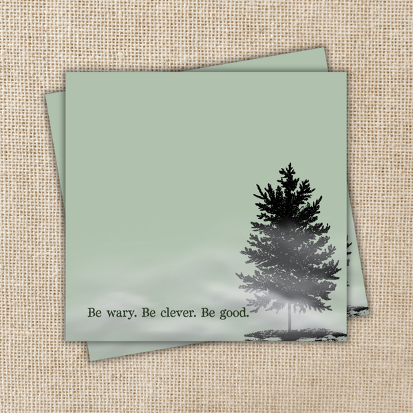 Be Wary Be Clever Sticky Notes | One Dark Window Inspired