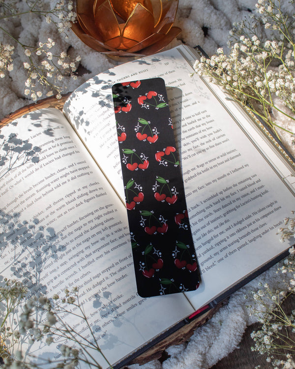 Cherry Hearts 2x8 Bookmark | Glossy