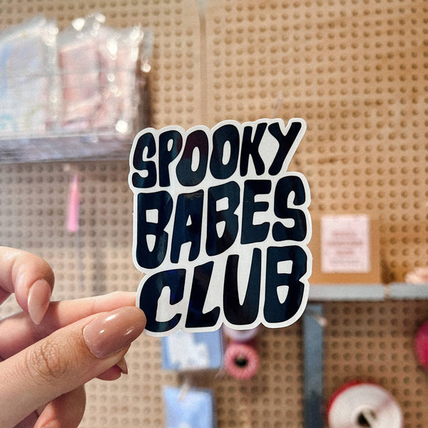 Spooky Babes Club Clear Sticker
