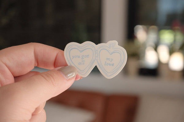 All My Love Locket Sticker