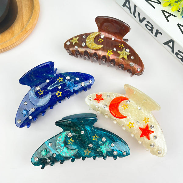 4.1'' Moon Claw Clip,Star Hair Clip