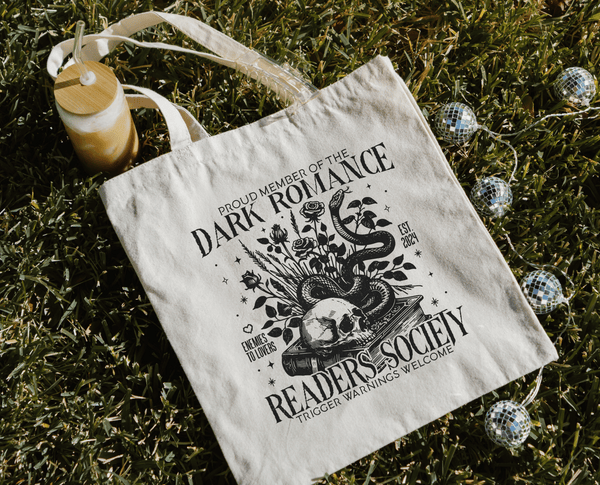 Canvas bookish tote bag - dark romance - book store gift