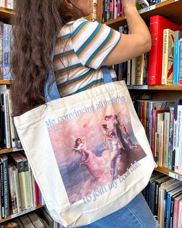 Book Club Fine Art Bookish Tote Bag | Literary Tote Bags