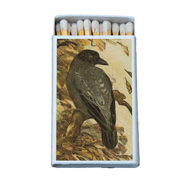 Crow on a Branch Matchbox • Candle Acc • Decorative Matches