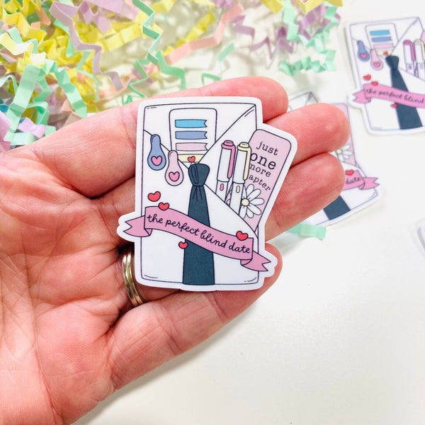 Blind date with a book book boyfriend Sticker