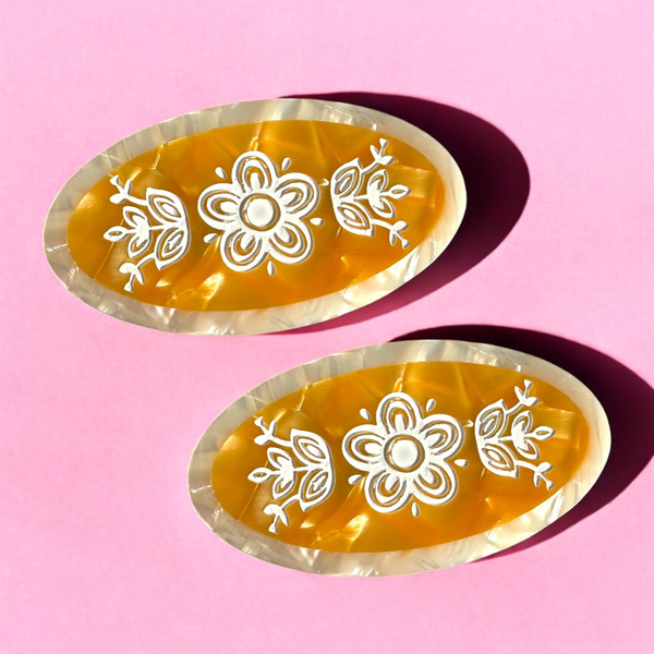 Vintage Pyrex Inspired Hair Clip Set
