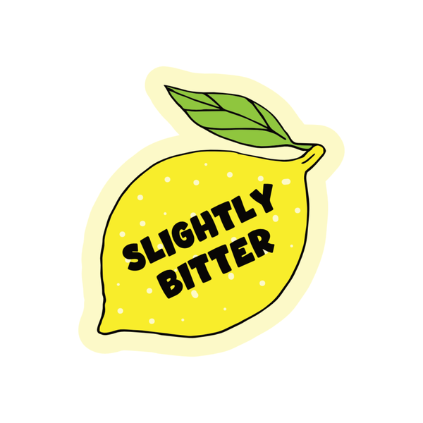 Slightly Bitter Funny Lemon Vinyl Sticker