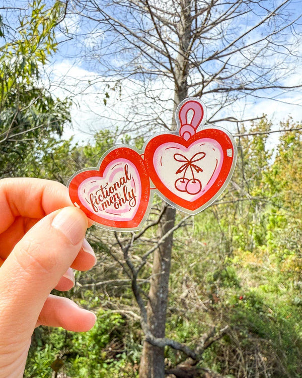 Fictional Men Only Transparent Sticker | Bookish Gifts 
