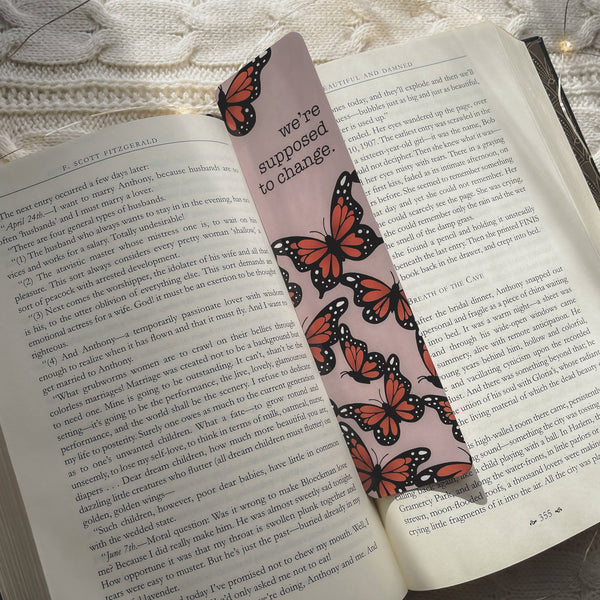 We Are Meant To Change Butterfly 2x6 Bookmark | Glossy