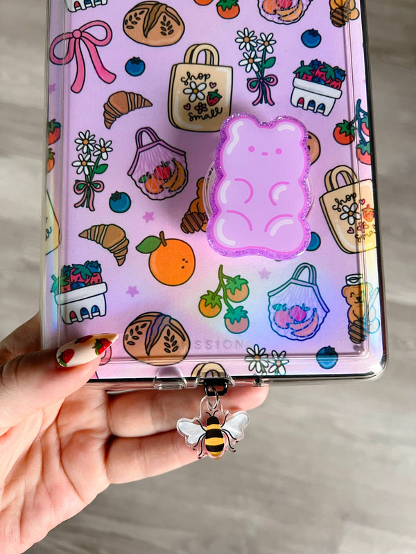 Kindle Charm, Honey Bee Bookish E-Reader Dust Plug