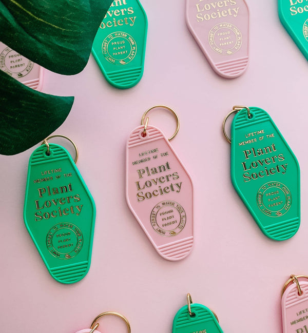 Plant Lovers Society Motel Keychain